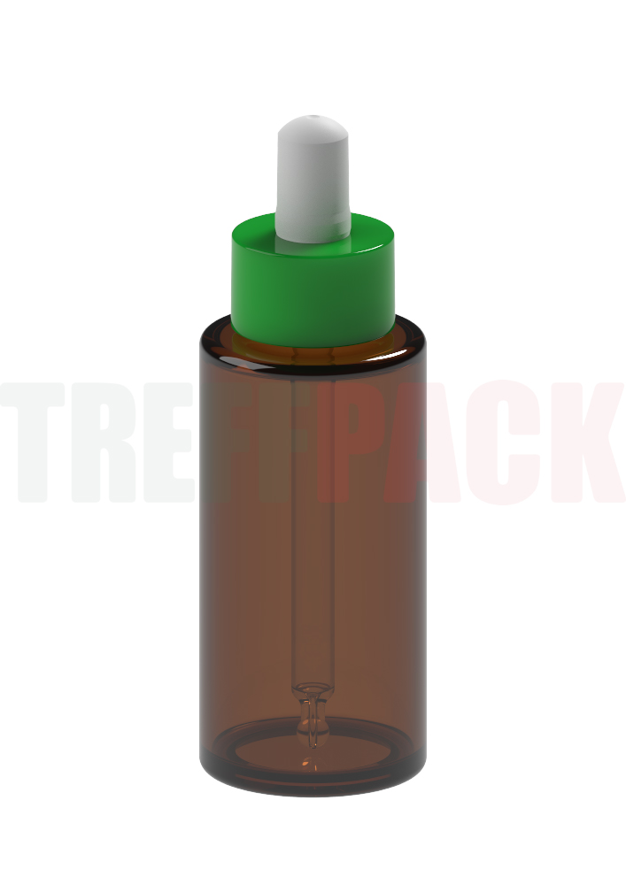 50 ml Amber Glass Bottle with green 24/400 Dropper
