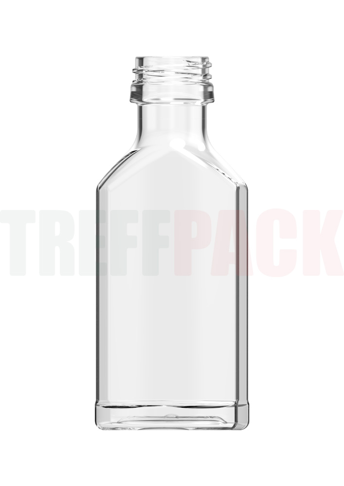 Oval Bottle PET 20 ml, clear 20 ml PET Miniature Oval Bottle Clear with PP18 Neck Finish