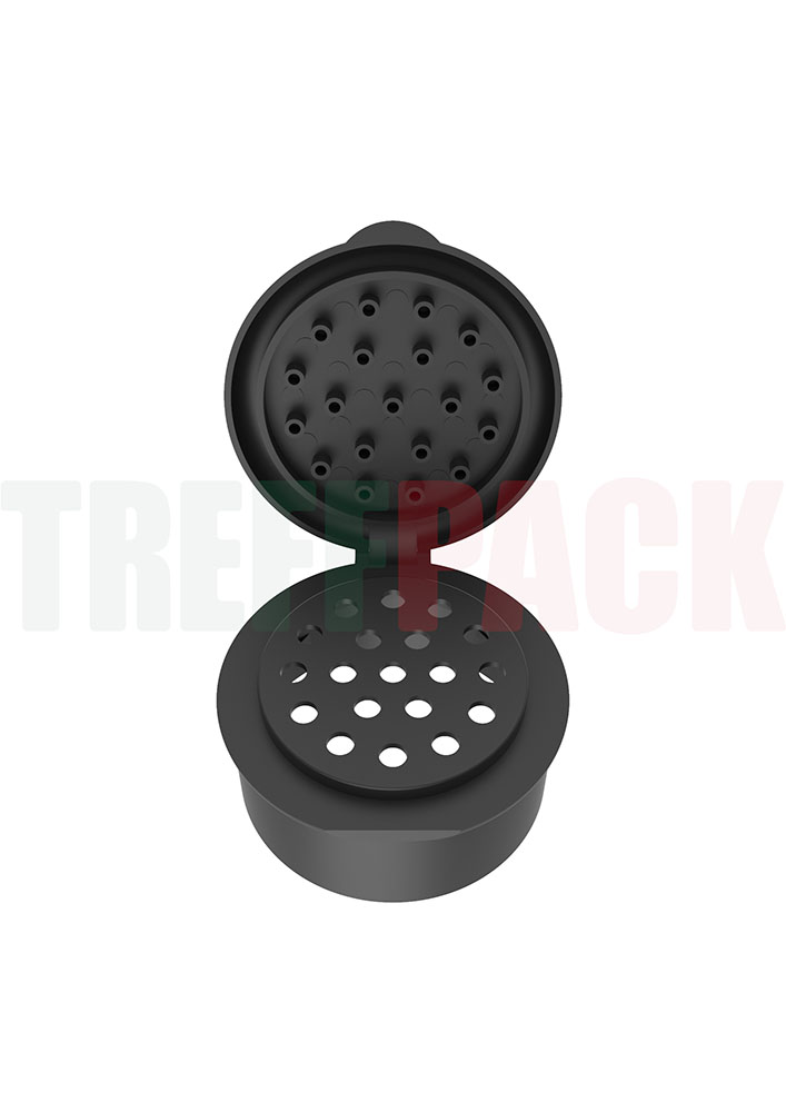 Flip Top 19H black with Liner for Spice Jars