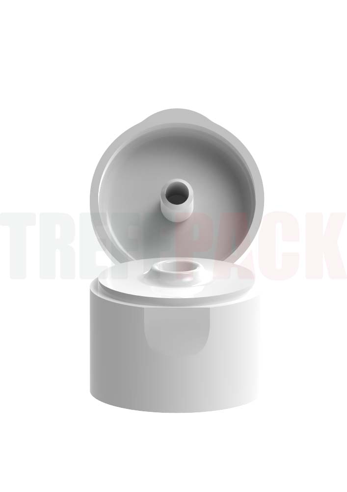Flip Top 24/410 white, PP 3.1 mm