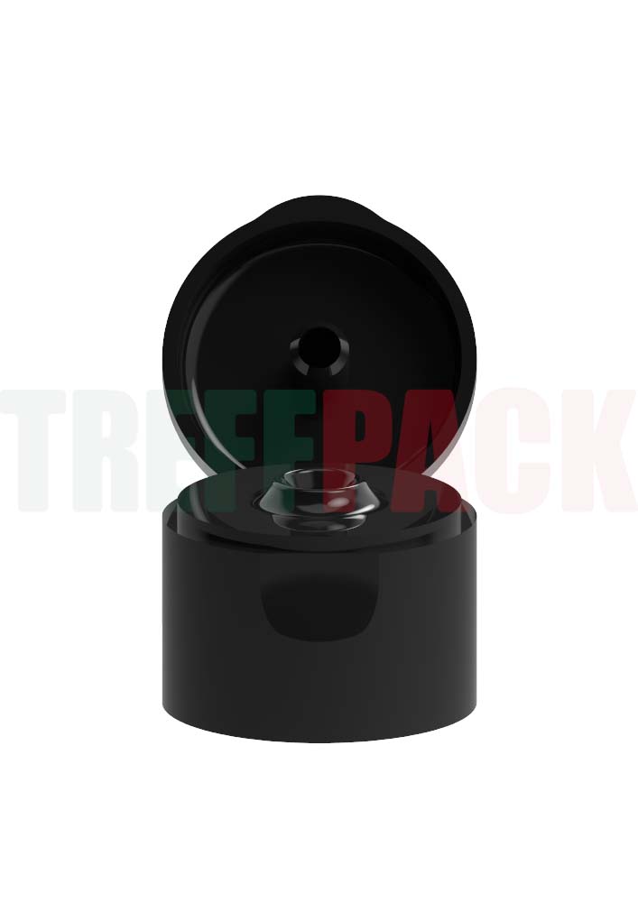 Flip Top 24/410 black, PP 3.1 mm